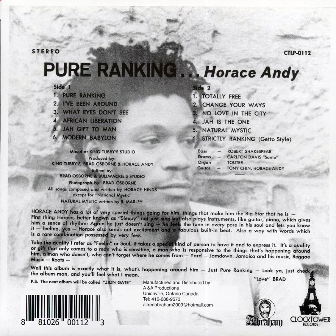 Horace Andy - Pure Rankin - Vinyl LP, LP