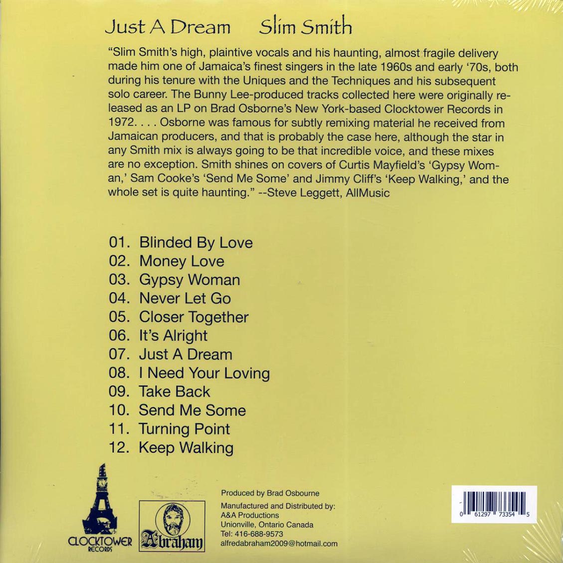 Slim Smith - Just A Dream - Vinyl LP, LP