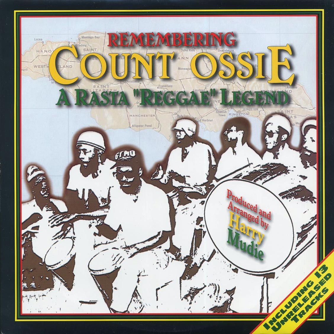 Count Ossie - Remembering Count Ossie: A Rasta Reggae Legend (1996 FIRST PRESS) (orig. press) (green vinyl) - Vinyl LP