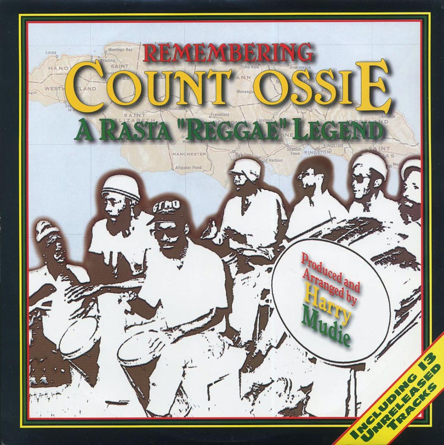 Count Ossie - Remembering Count Ossie: A Rasta Reggae Legend (1996 FIRST PRESS) (orig. press) (green vinyl) - Vinyl LP, LP