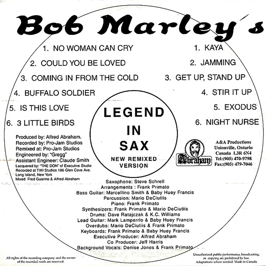 Bob Marley - Bob Marley's Legend In Sax - Vinyl LP, LP