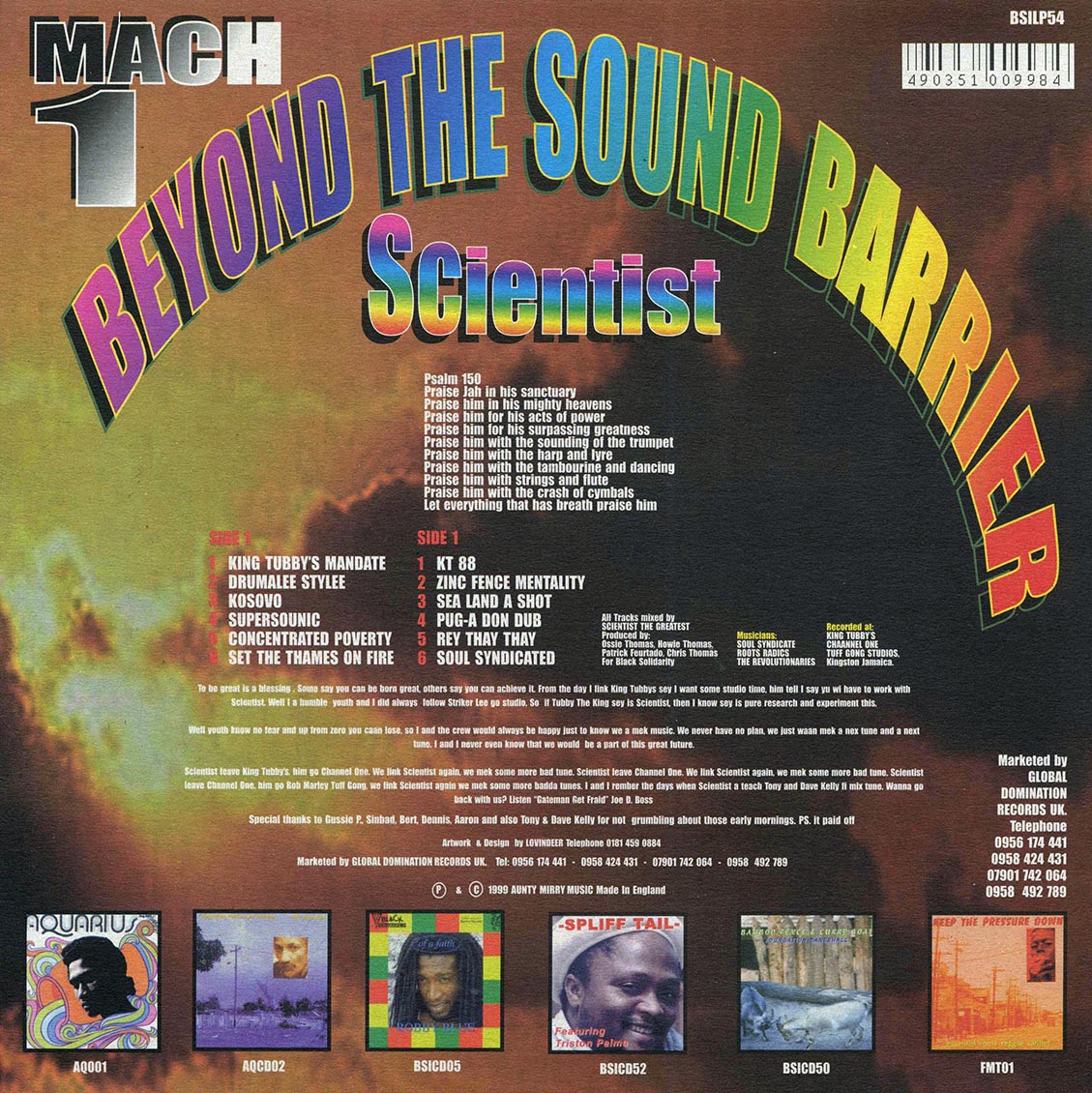 Scientist - Beyond The Sound Barrier: Mach 1 (1999 FIRST PRESS) (orig. press) - Vinyl LP, LP