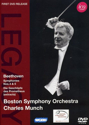 Symphonies 4 & 5 / Die Geschopfe Des Prometheus -- Beethoven / Munch / Bso, DVD