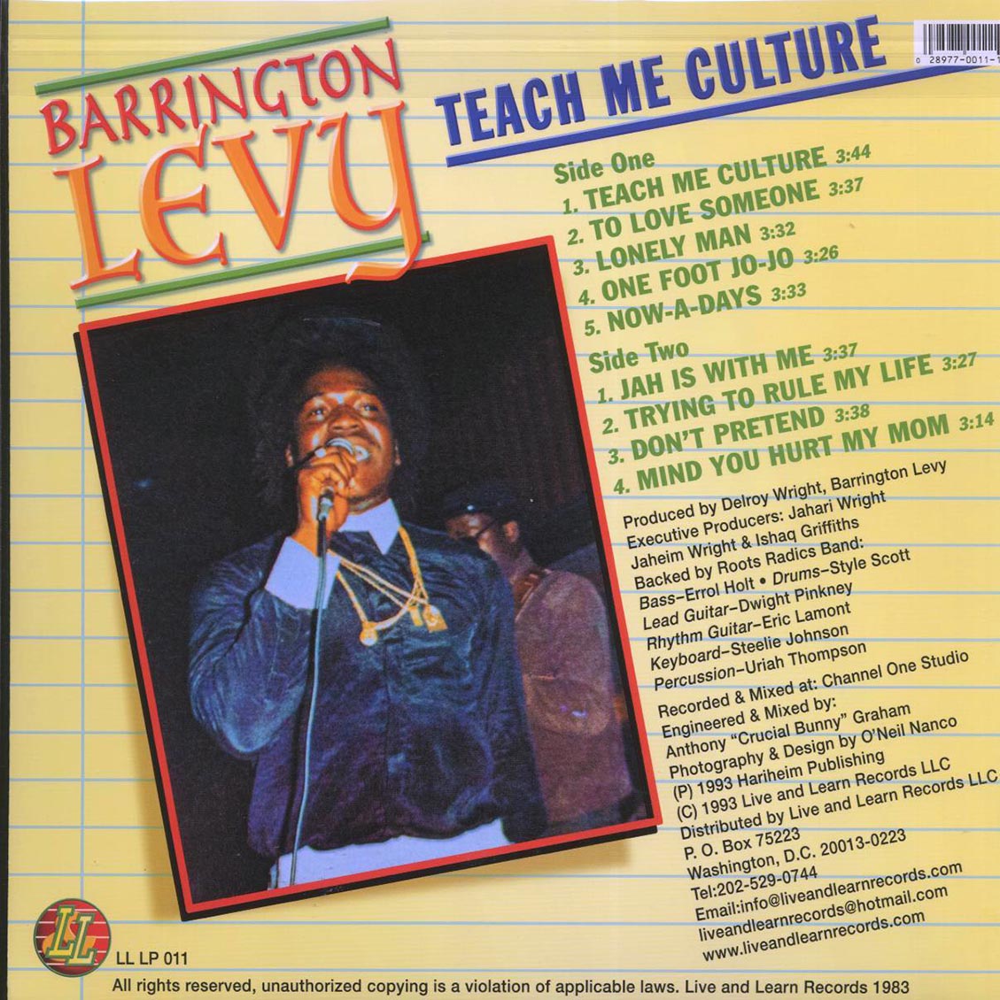 Barrington Levy - Teach Me Culture (green vinyl) - Vinyl LP, LP