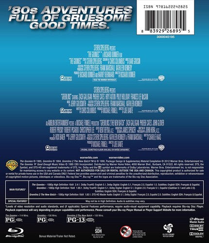 Goonies / Gremlins / Gremlins 2: The New Batch, Goonies / Gremlins / Gremlins 2: The New Batch, Blu-Ray