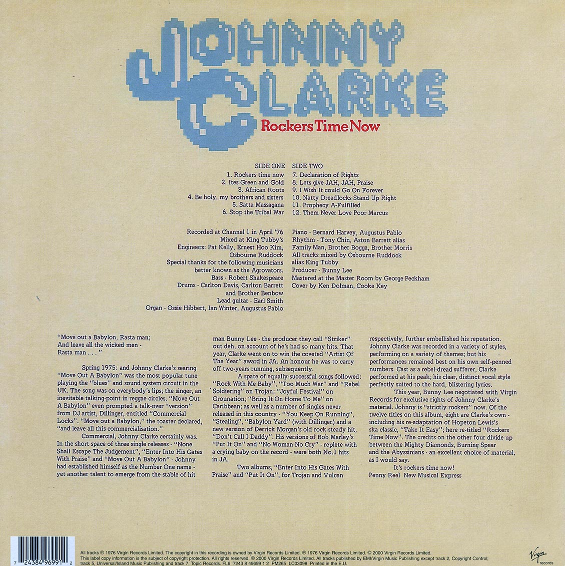 Johnny Clarke - Rockers Time Now - Vinyl LP, LP
