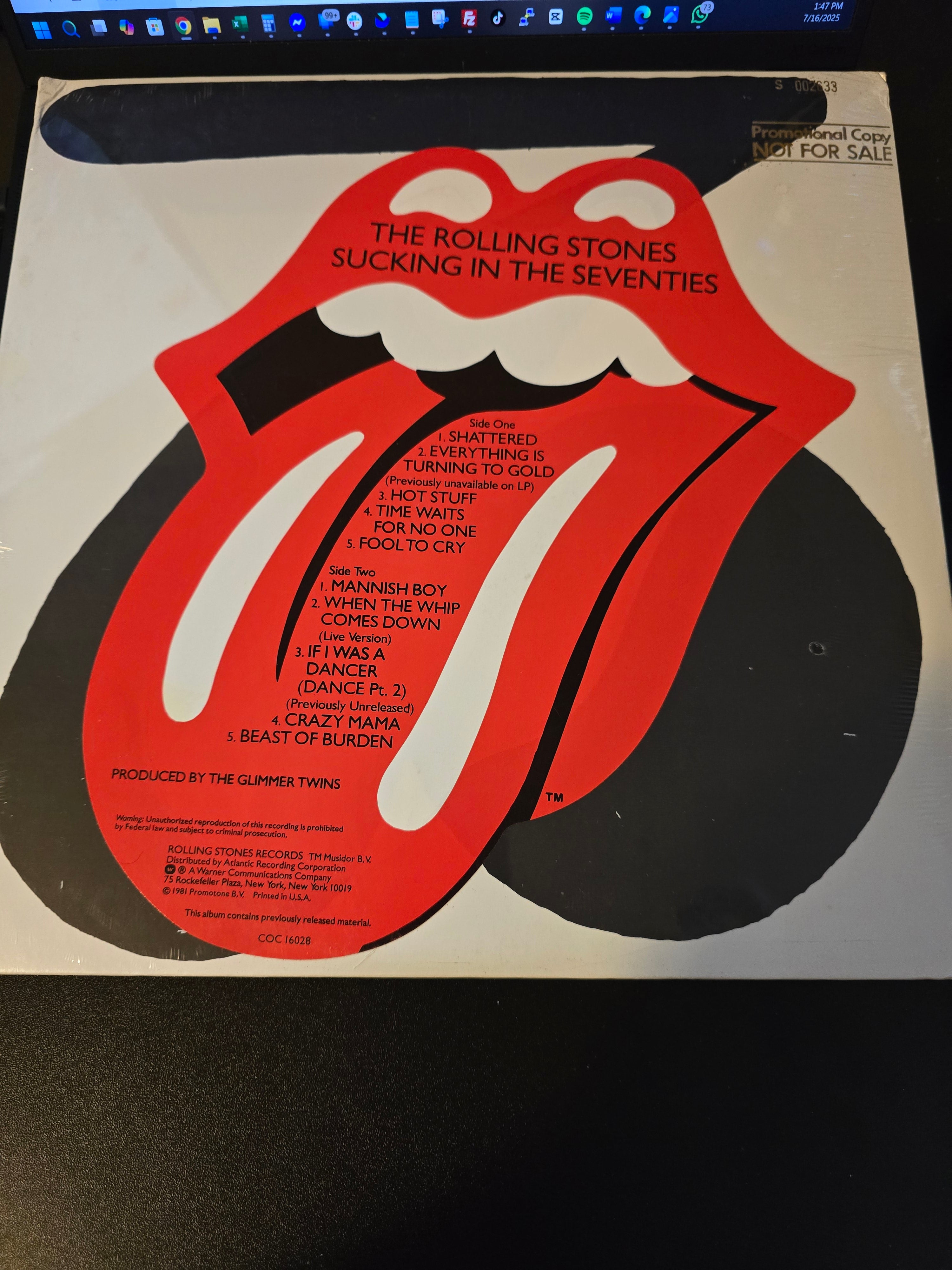 ROLLING STONES~RARE SEALED LP~SUCKING IN 70s - PROMO