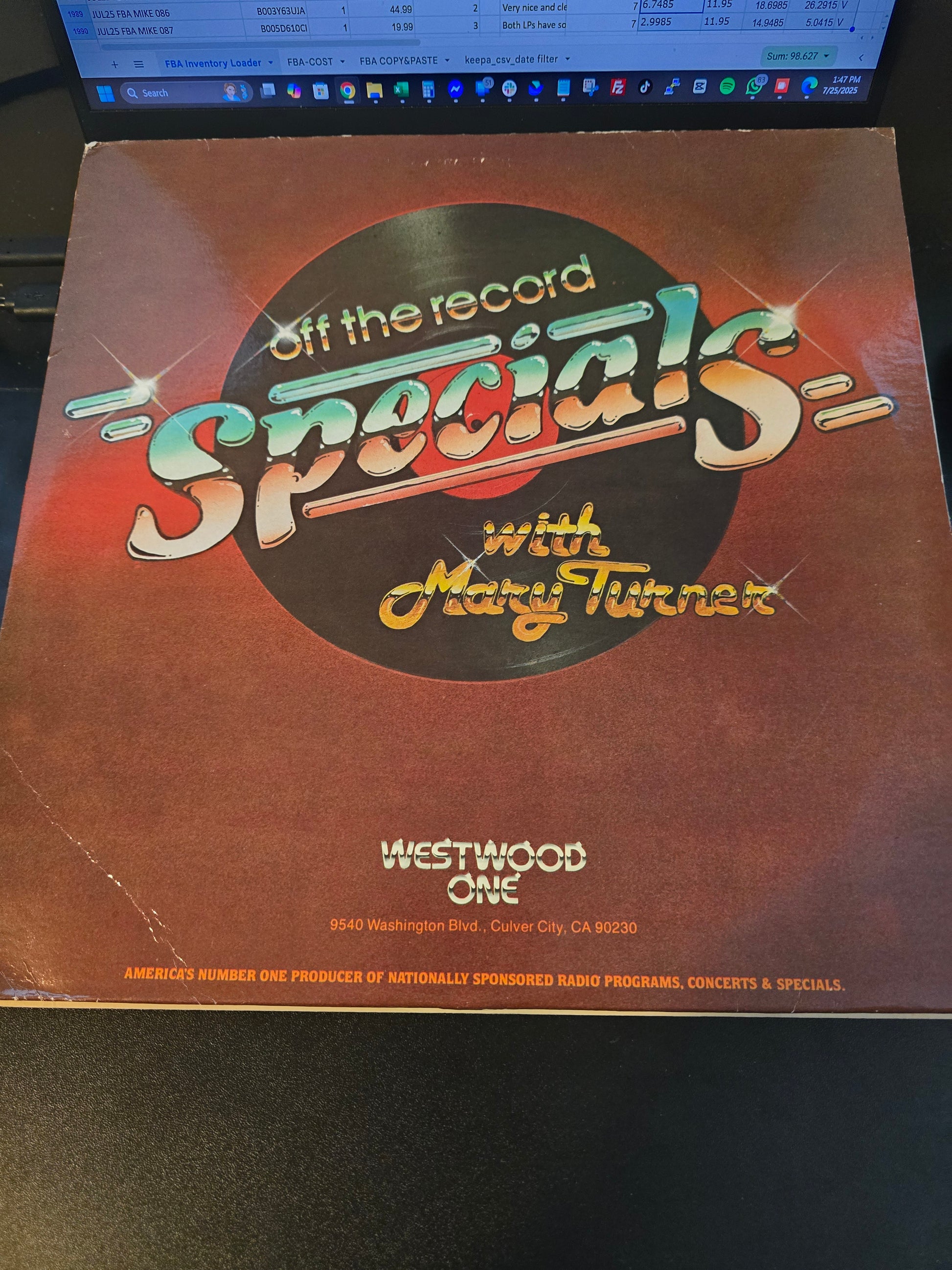 OFF THE RECORD 1987 Radio Show George Harrison Westwood One OTR 87-51