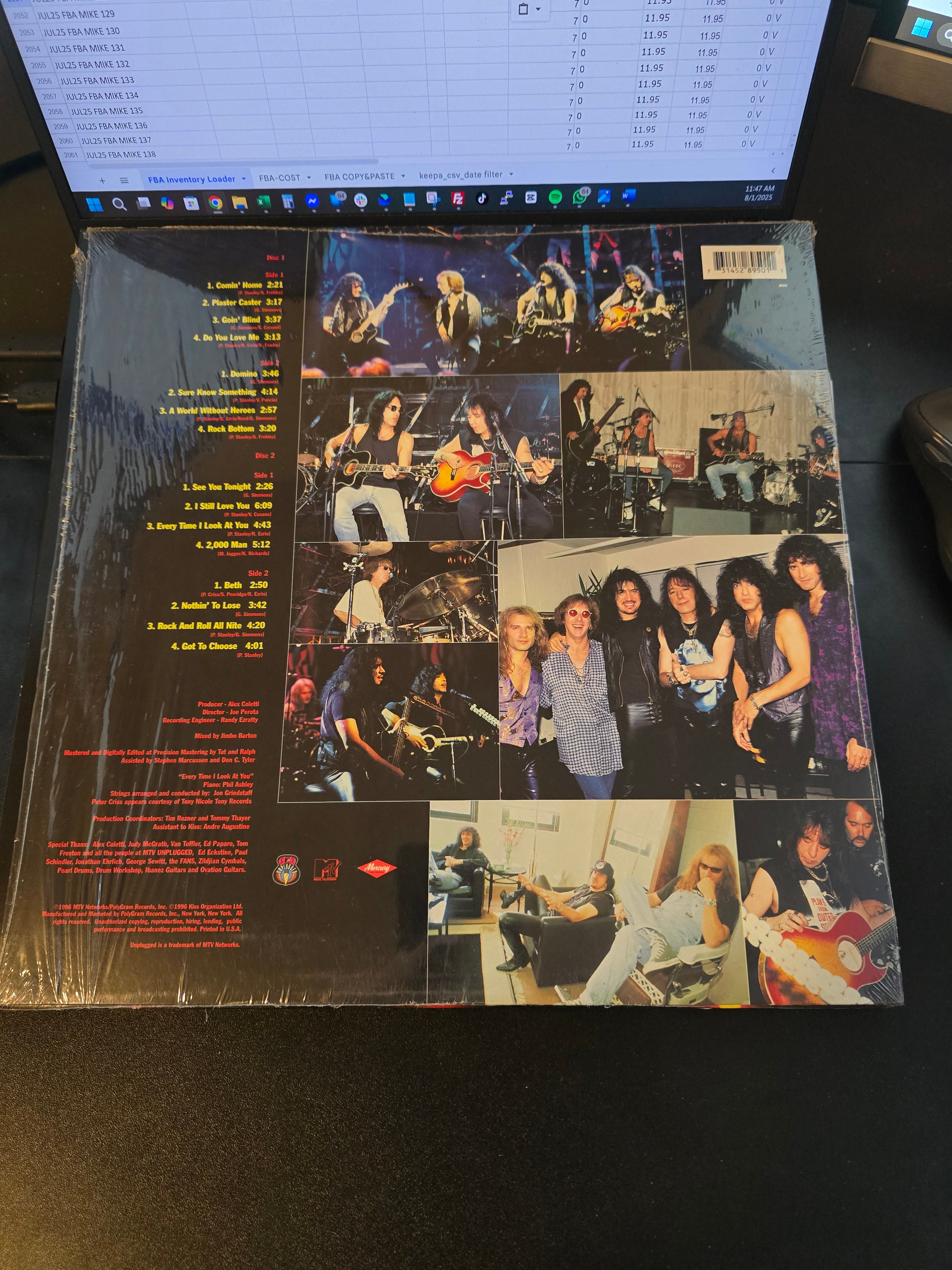 KISS MTV Unplugged Limited Edition Exclusive Yellow Vinyl Double