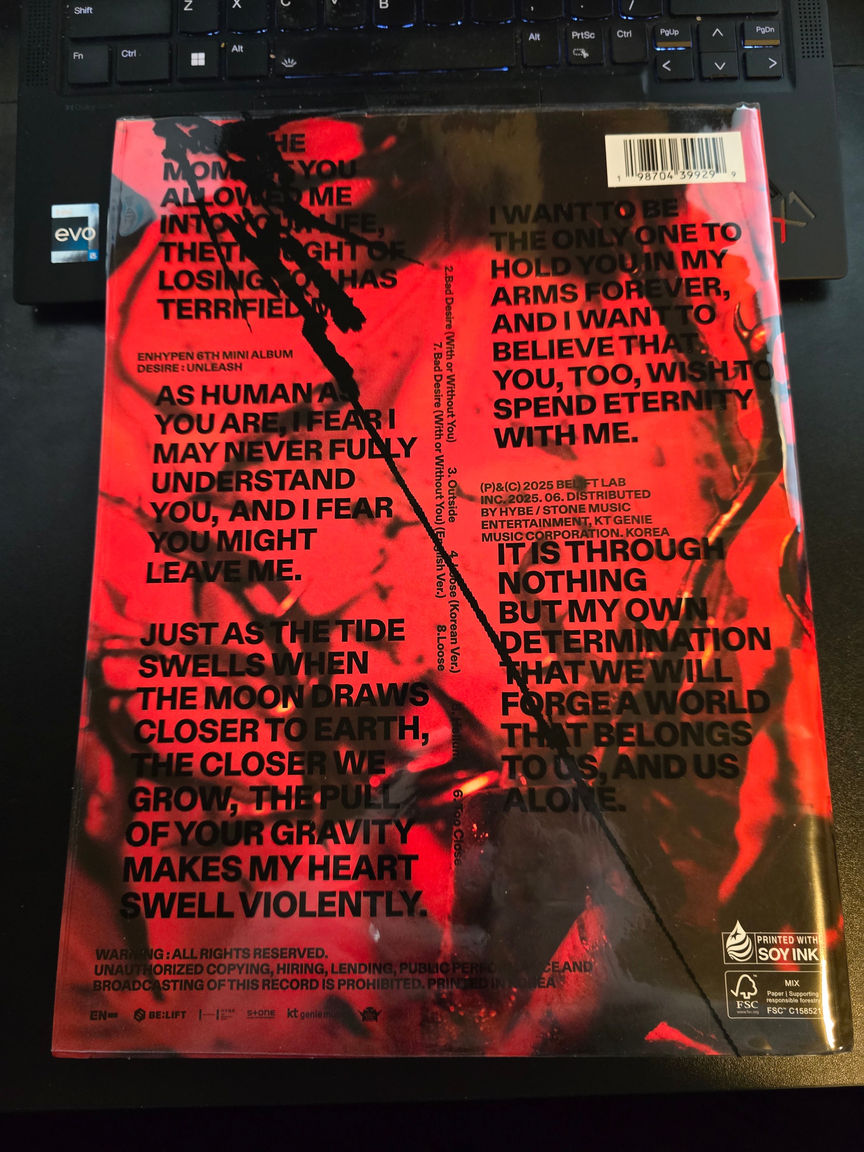 ENHYPEN DESIRE : UNLEASH (Target Exclusive, CD) CD Mine Version - USED, CD