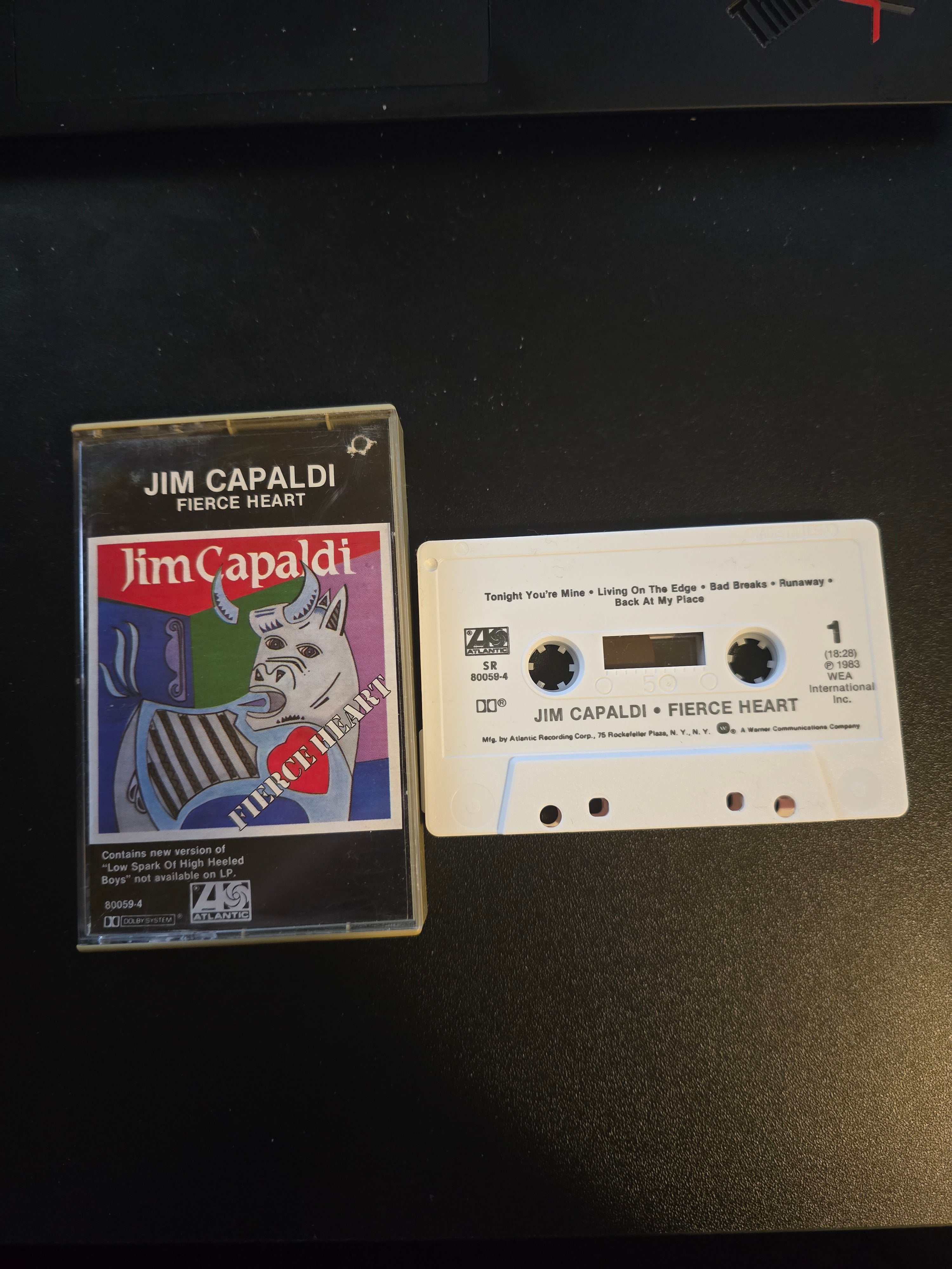 Jim Capaldi Fierce Heart CASSETTE, import from Italy, VERY RARE