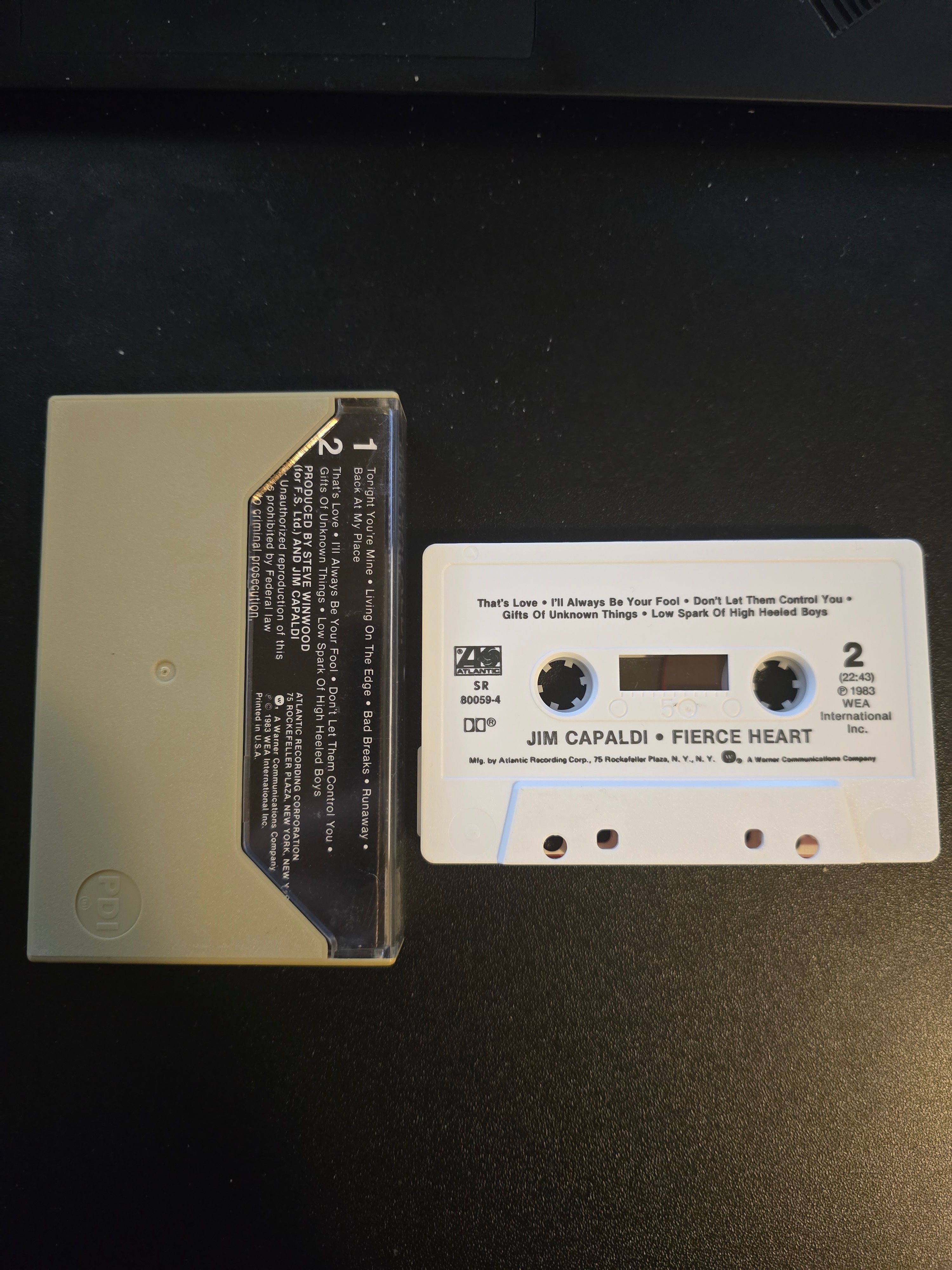 Jim Capaldi Fierce Heart CASSETTE, import from Italy, VERY RARE, Other