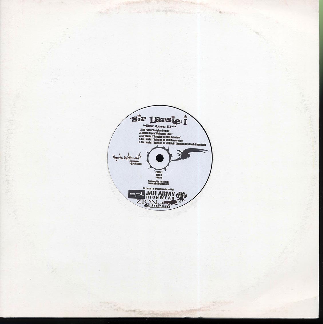 Sir Larsie I - One Love EP - Vinyl LP, LP