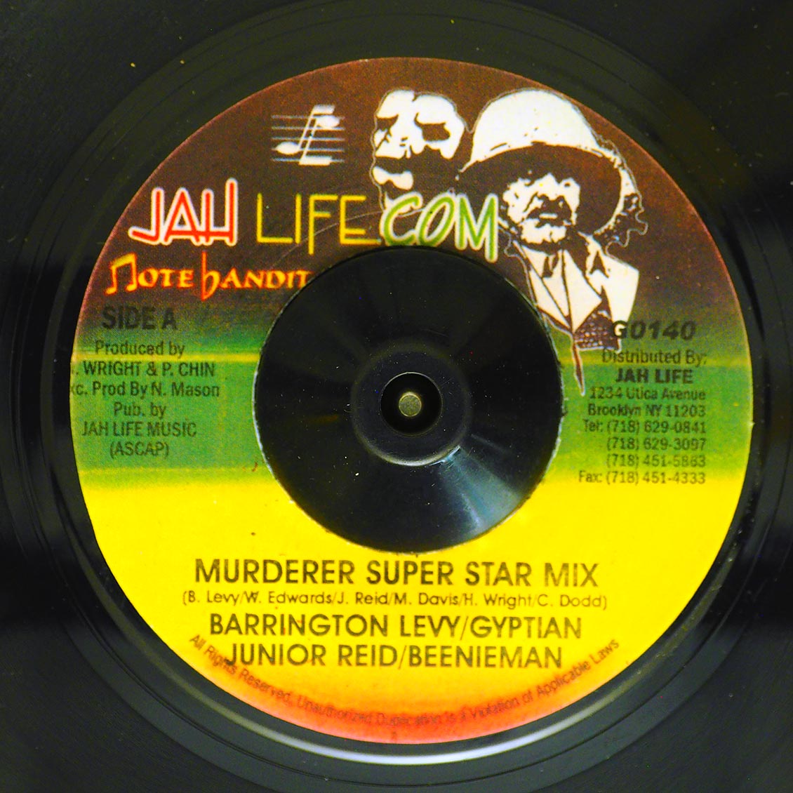 Barrington Levy, Gyptian, Jr. Reid, Beenie Man - Murderer Super Star Mix  /  Version (rhythm: "Murderer / Hot Milk") (colored vinyl) - 7"