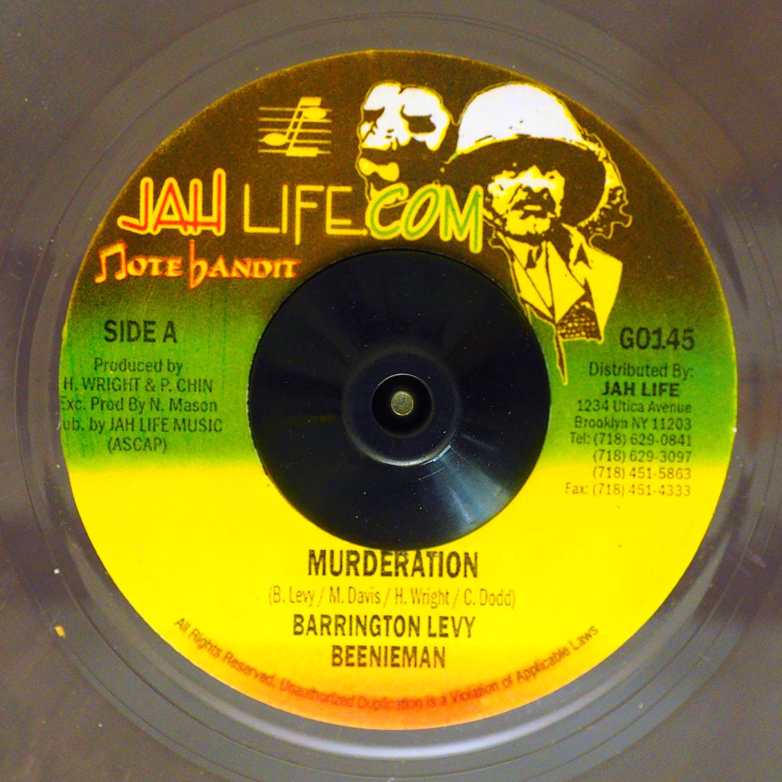 Barrington Levy, Beenie Man - Murderation  /  Version (rhythm: "Murderer / Hot Milk") (colored vinyl) - 7"