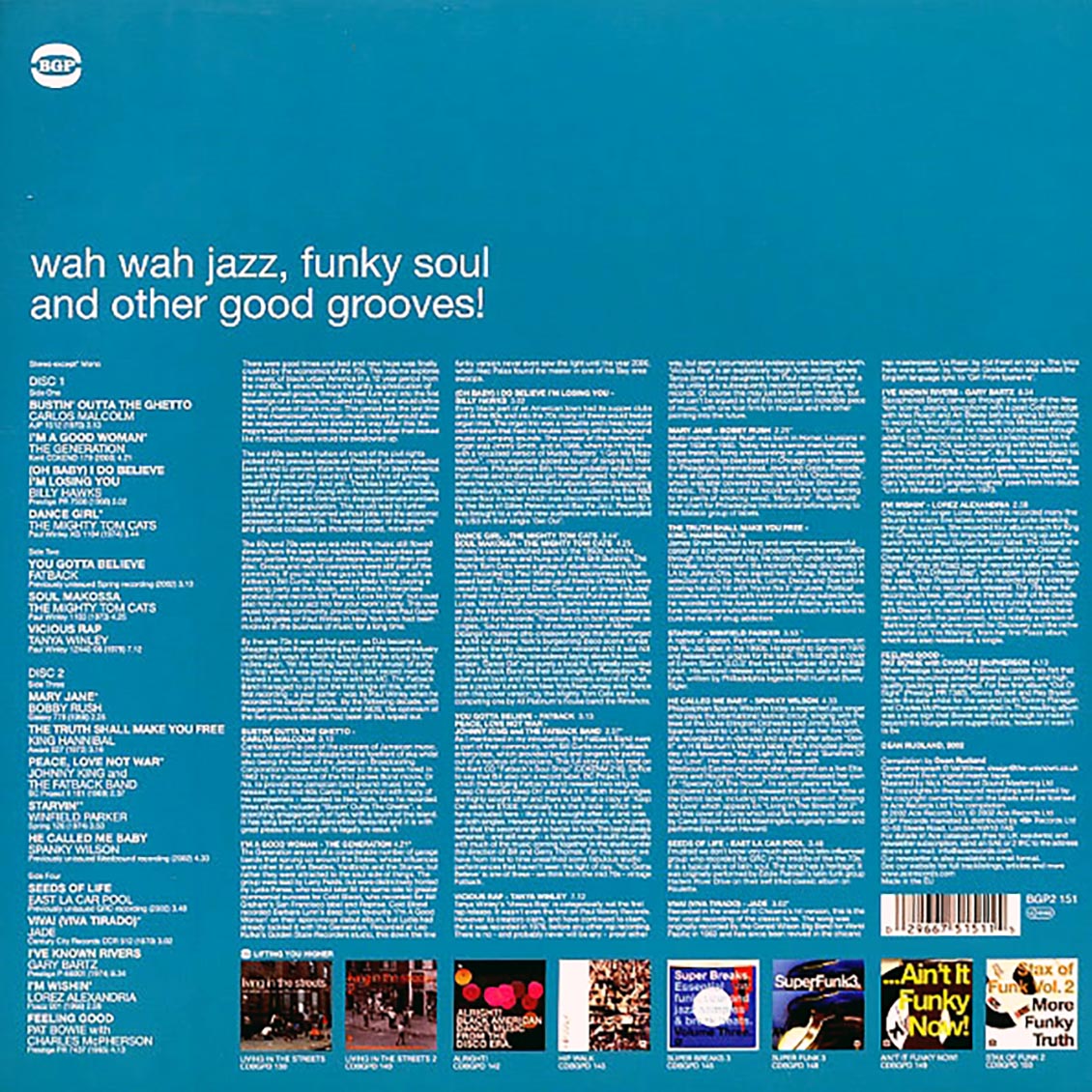 Billy Hawks, Carlos Malcolm, The Mighty Tom Cats, Etc. - Living In The Streets 3: Busting Out Of The Ghetto (Wah Wah Jazz, Funky Soul And Other Good Grooves) (2xLP) - Vinyl LP, LP