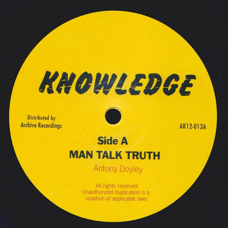 Knowledge - Man Talk Truth (Extended Mix)  /  Knowledge - Let Us All (Extended Mix) - 12", 12"