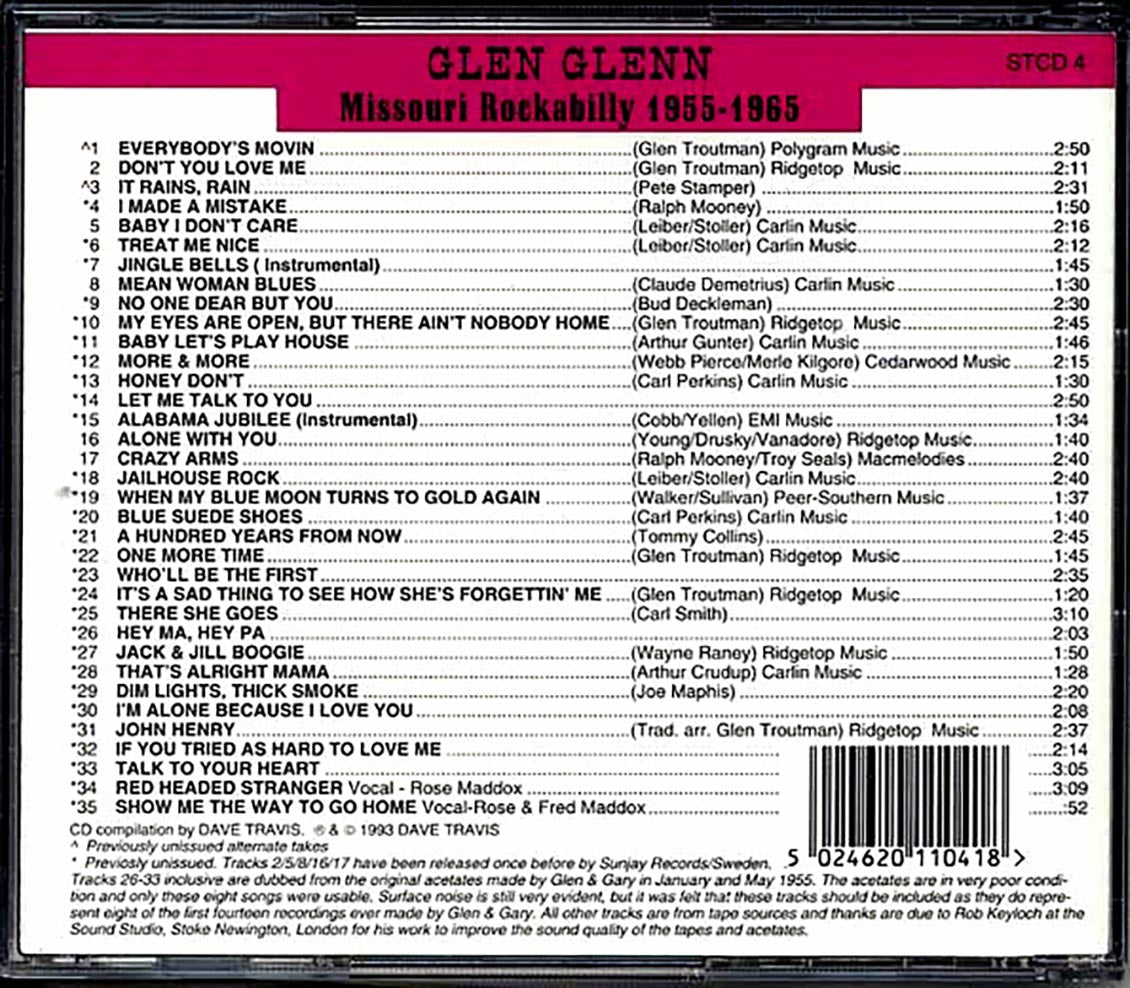 Glen Glenn - Stomper Time Records Presents: Missouri Rockabilly 1955-1965 - CD, CD