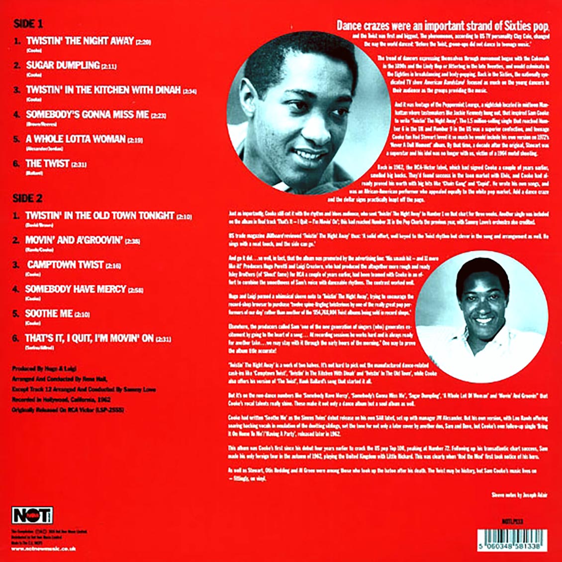 Sam Cooke - Twistin' The Night Away - Vinyl LP, LP