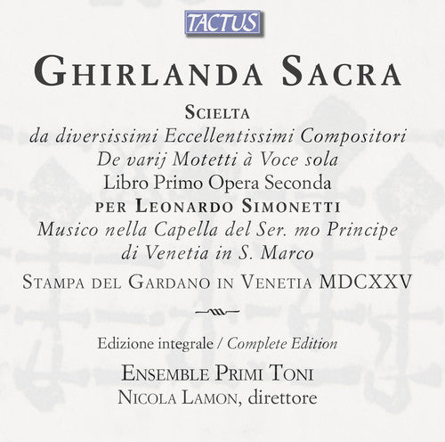 Ghirlanda Sacra -- Monteverdi / Ensemble Primi Toni, CD