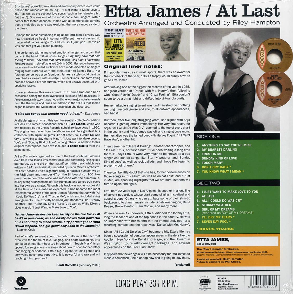 Etta James - At Last! (+4 bonus tracks) (180g) - Vinyl LP, LP