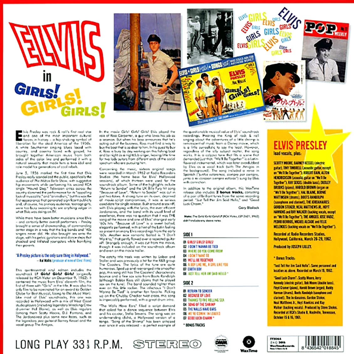 Elvis Presley - Girls! Girls! Girls! (+2 bonus tracks) (180g) - Vinyl LP, LP