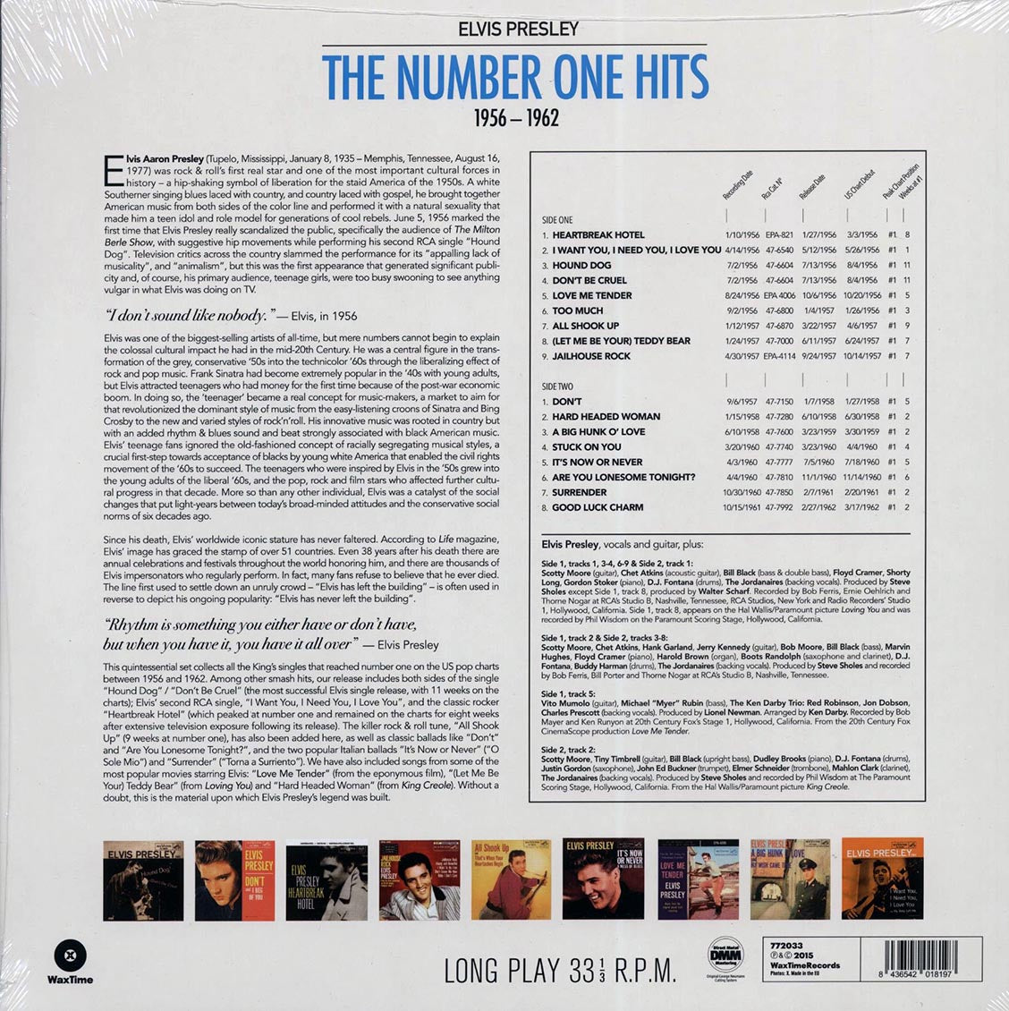 Elvis Presley - The Number One Hits 1956-1962 (incl. mp3) (180g) - Vinyl LP, LP