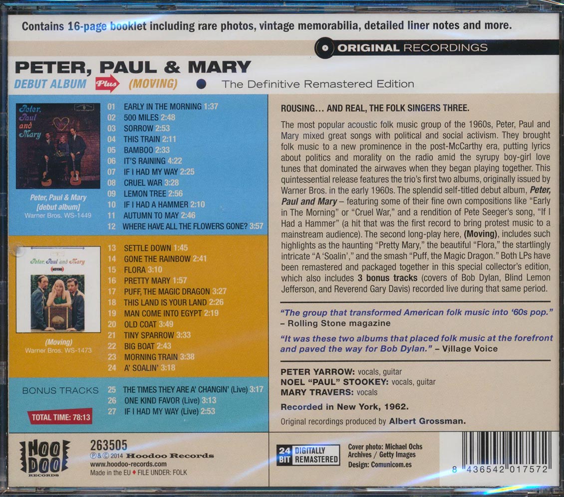 Peter, Paul & Mary - Peter, Paul & Mary + Moving - CD, CD