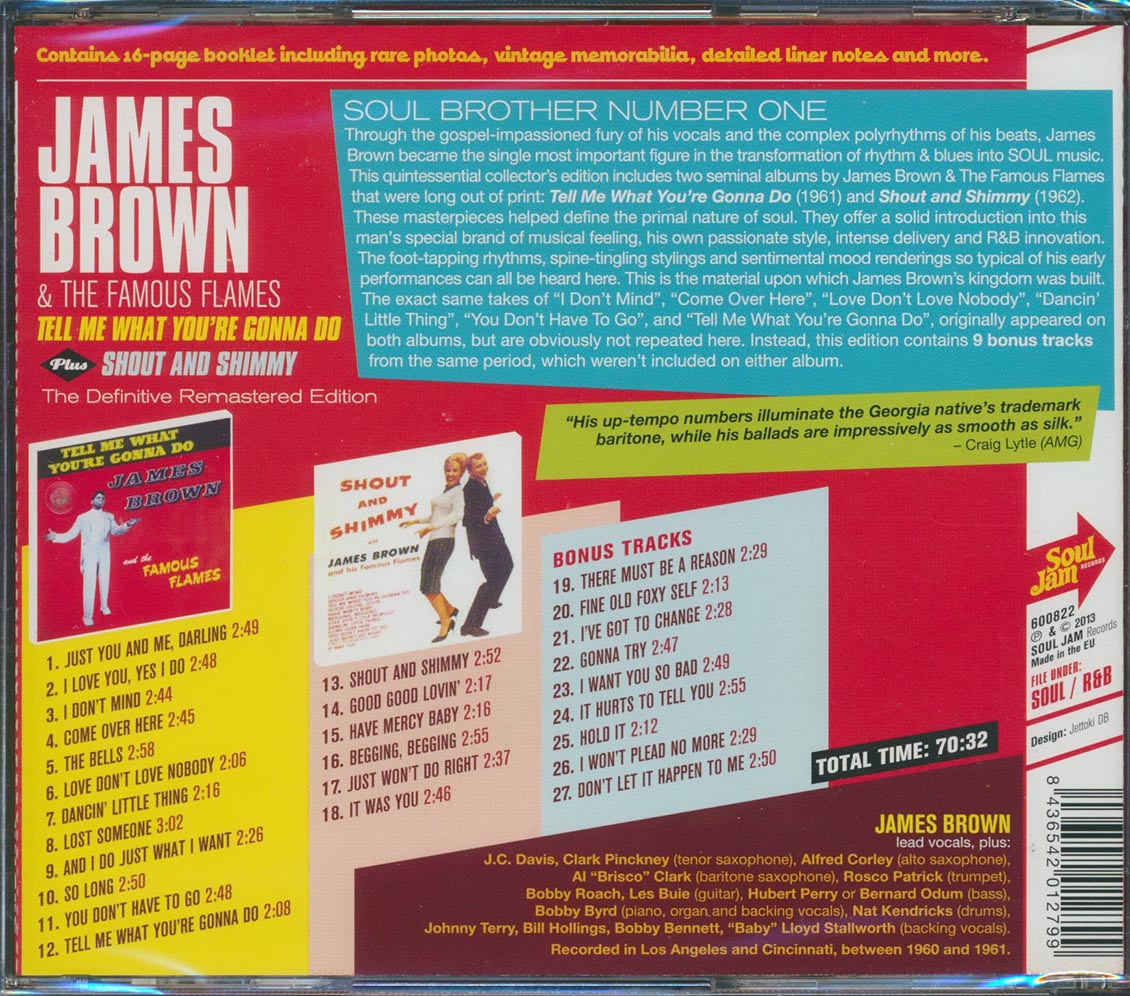 James Brown - Tell Me What You're Gonna Do + Shout And Shimmy - CD, CD