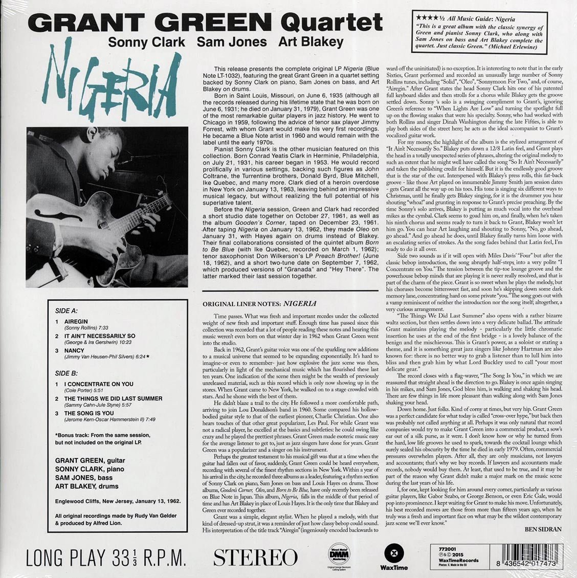 Grant Green Quartet - Nigeria (incl. mp3) (180g) - Vinyl LP, LP