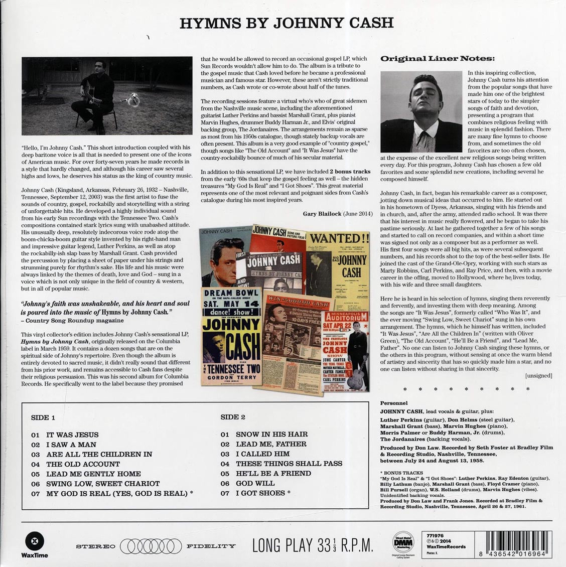 Johnny Cash - Hymns By Johnny Cash (+2 bonus tracks) (ltd. ed.) (180g) - Vinyl LP, LP