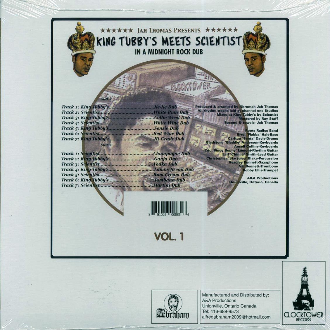 King Tubby - King Tubby Meets Scientist In A Midnight Rock Dub Volume 1 - Vinyl LP, LP