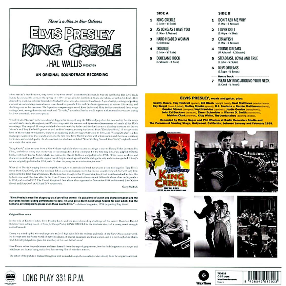 Elvis Presley - King Creole: An Original Soundtrack Recording (incl. mp3) (180g) - Vinyl LP, LP