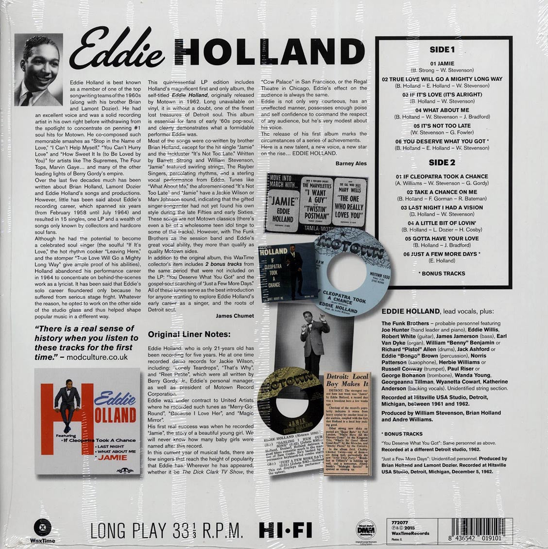 Eddie Holland - Eddie Holland (ltd. ed.) (incl. mp3) (180g) - Vinyl LP, LP