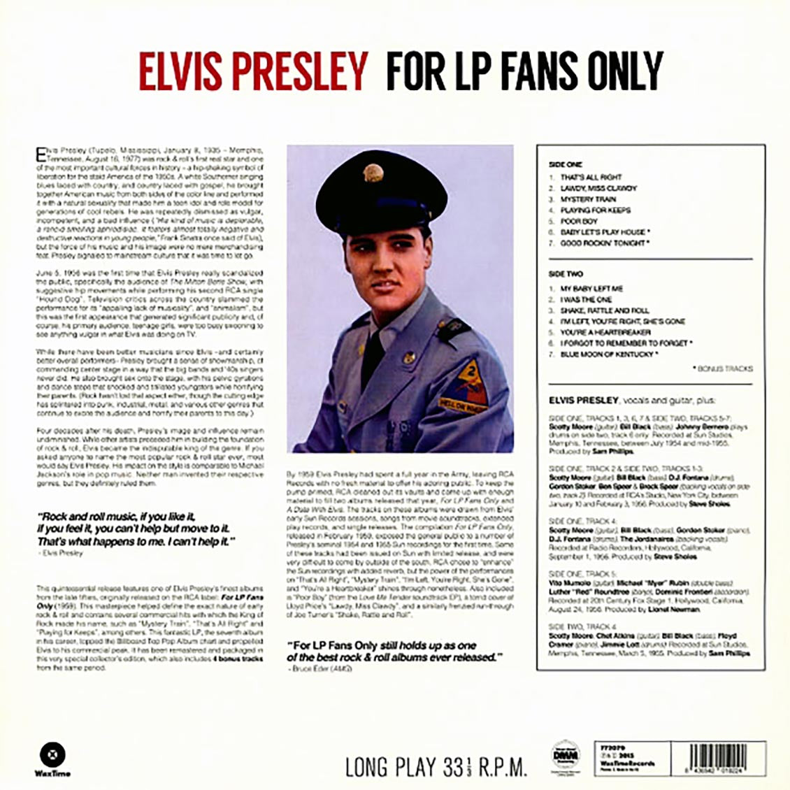 Elvis Presley - For LP Fans Only (180g) - Vinyl LP, LP