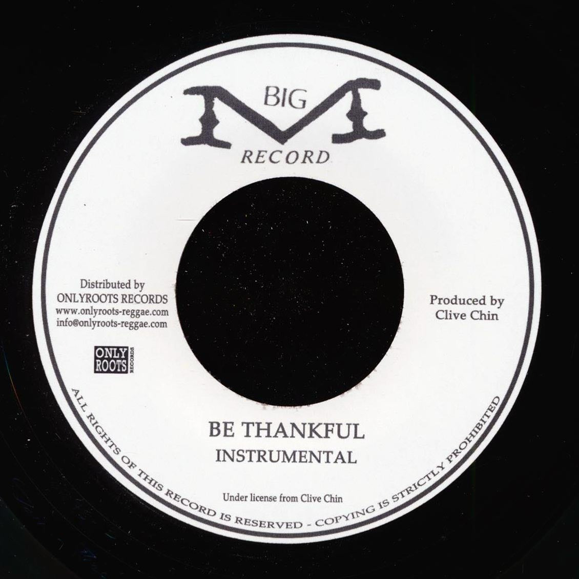 Donovan Carless - Be Thankful  /  Version (France press) - 7", 7"