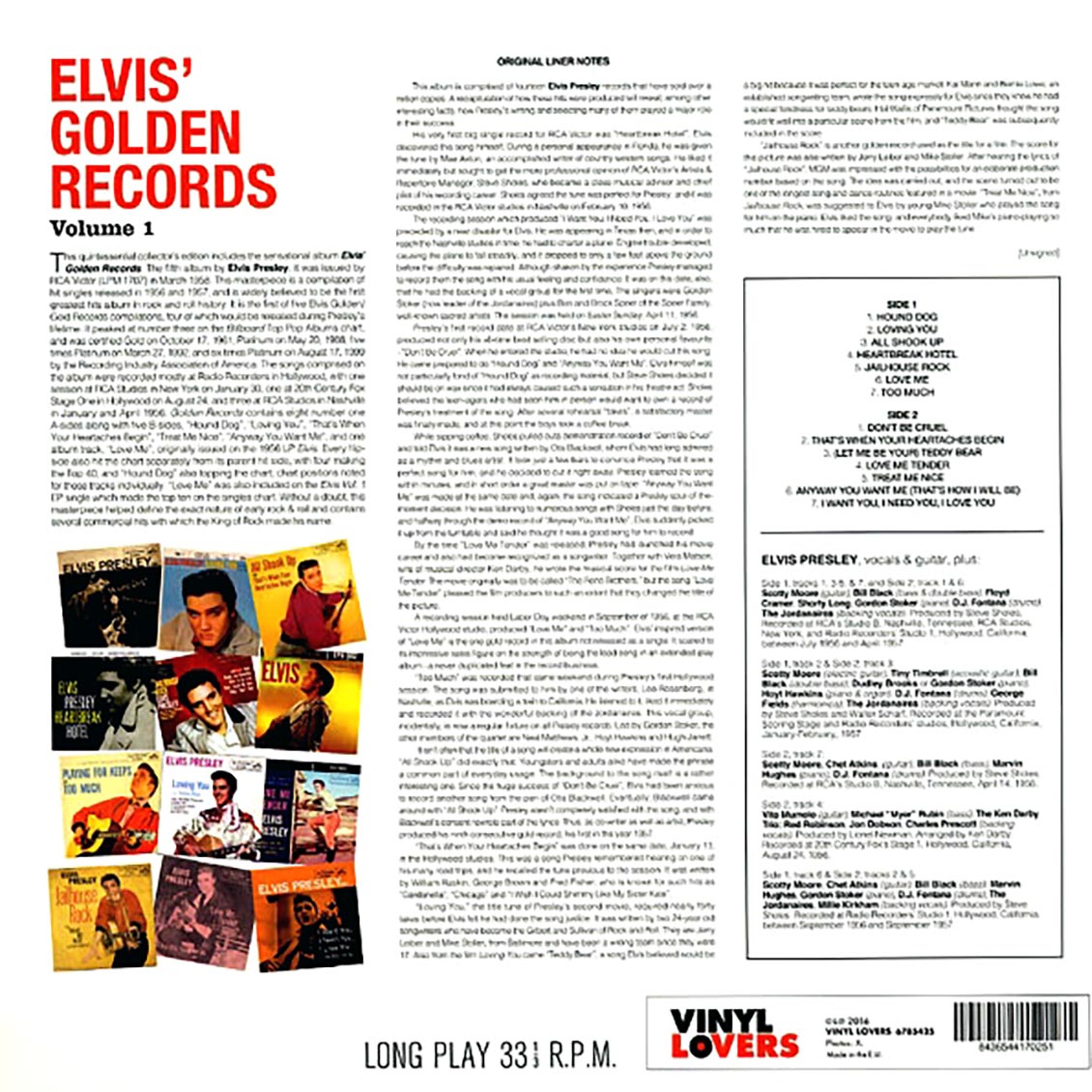 Elvis Presley - Elvis' Golden Records: Volume 1 (180g) - Vinyl LP, LP