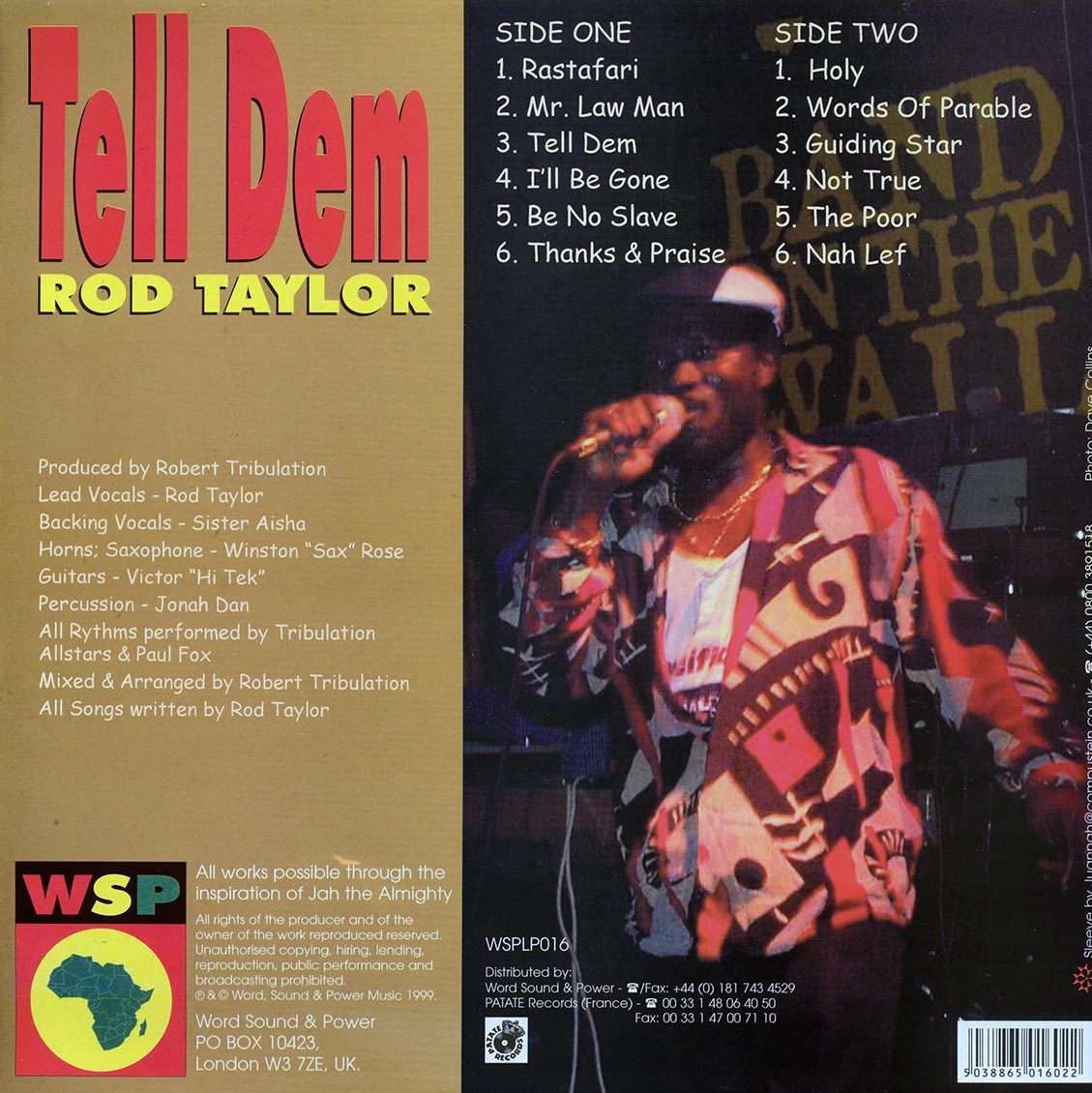 Rod Taylor - Tell Dem (1999 FIRST PRESS) (orig. press) - Vinyl LP, LP