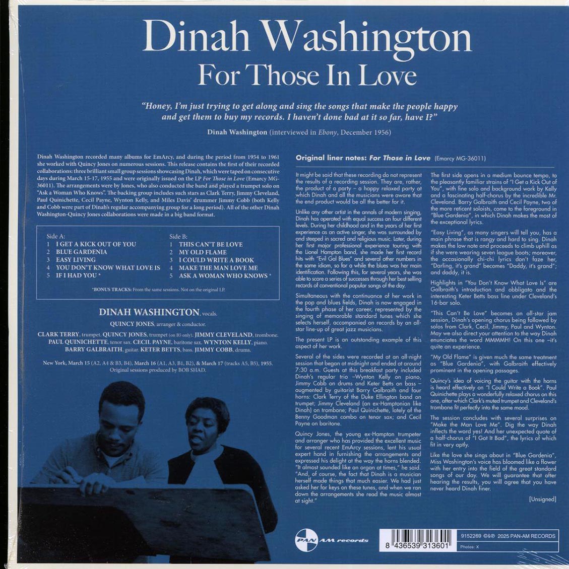 Dinah Washington - For Those In Love (ltd. ed.) (180g) - Vinyl LP, LP