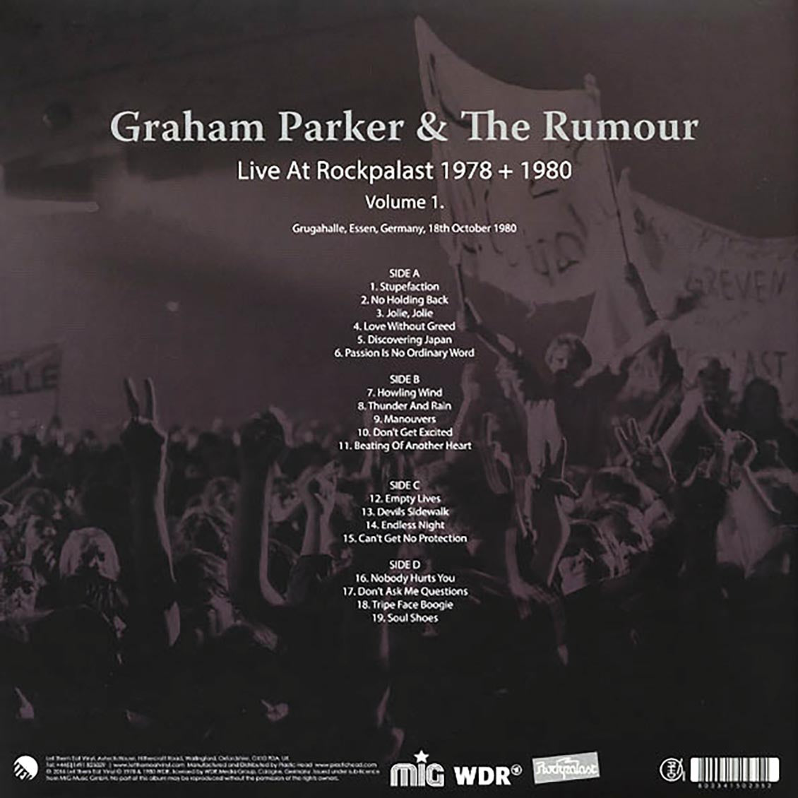 Graham Parker & The Rumour - Live At Rockpalast 1978 + 1980 Volume 1 (2xLP) - Vinyl LP, LP