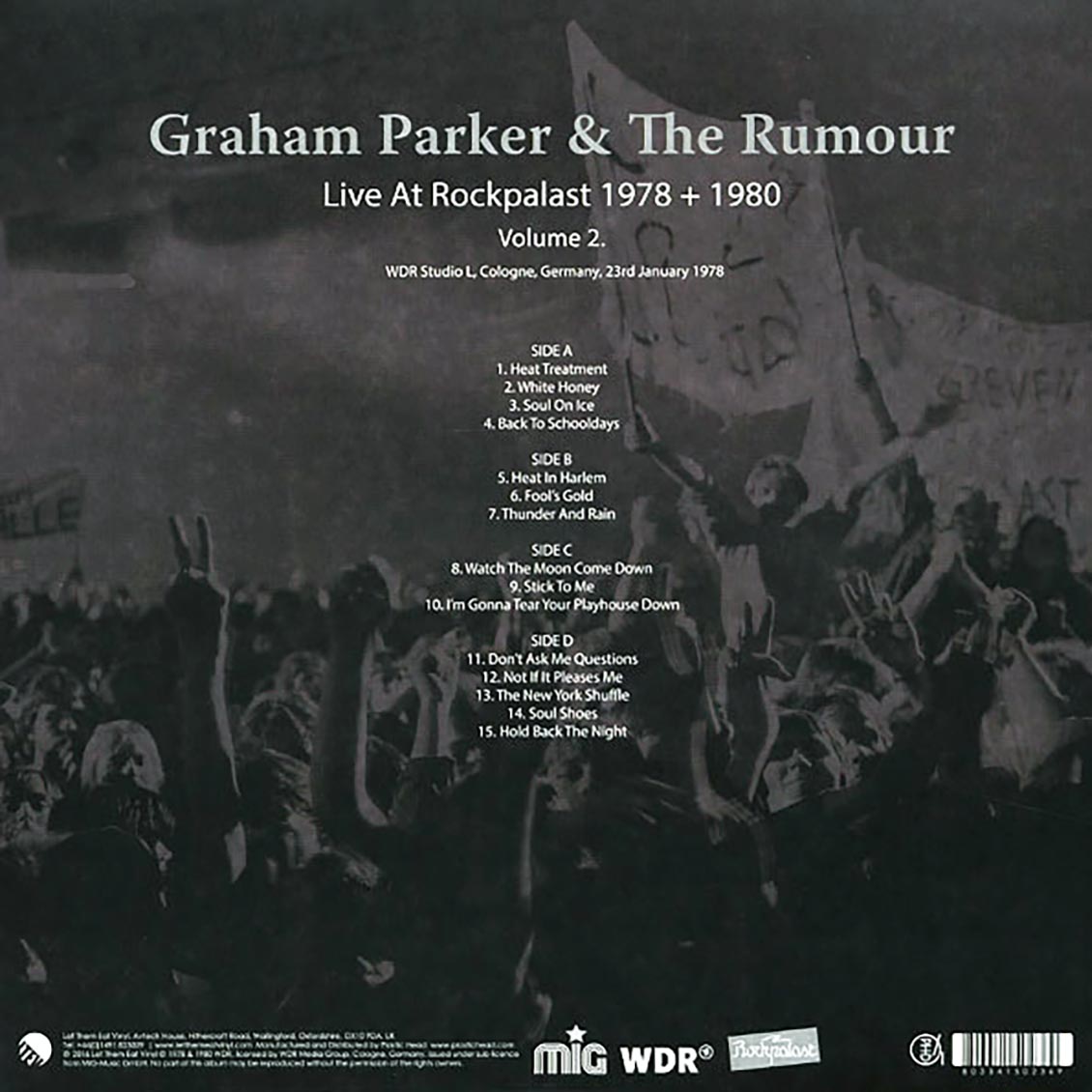 Graham Parker & The Rumour - Live At Rockpalast 1978 + 1980 Volume 2 (2xLP) - Vinyl LP, LP