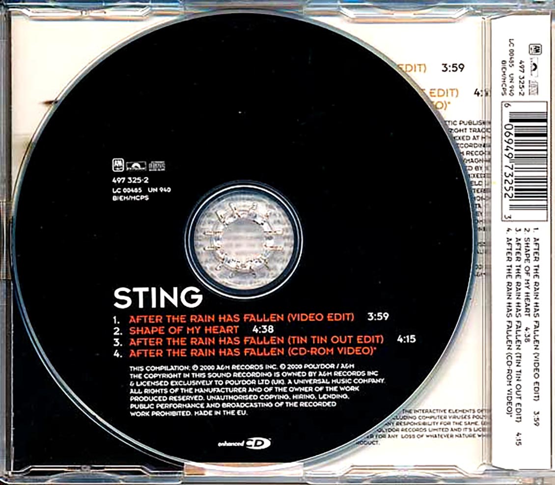 Sting - After The Rain Has Fallen (4 Track EP) - CD, CD