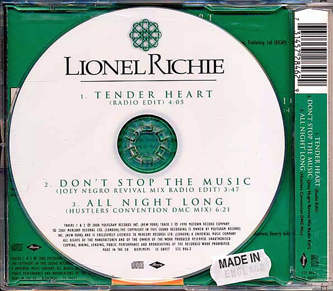 Lionel Richie - Tender Heart - CD, CD