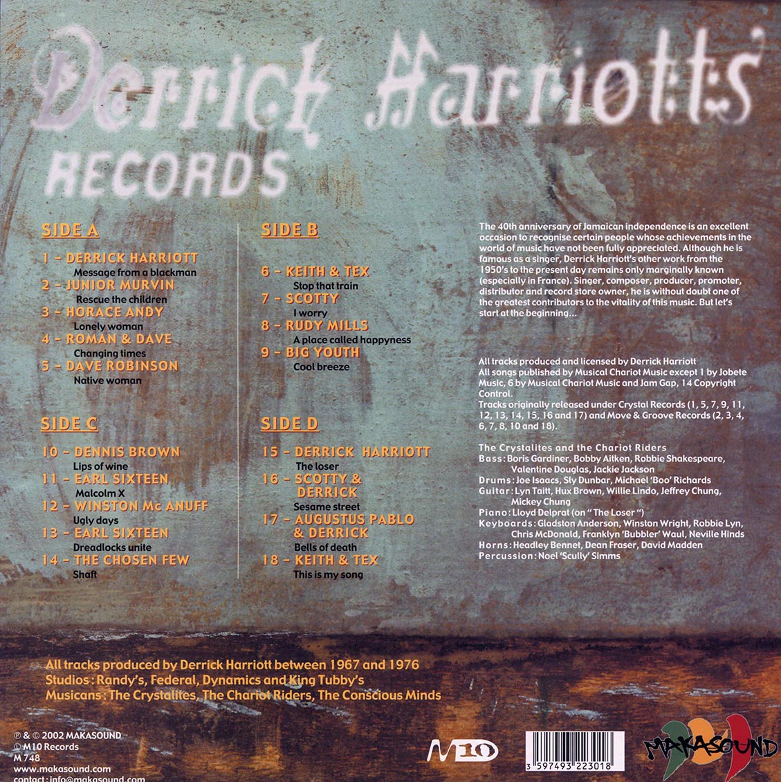Keith & Tex, Rudy Mills, Horace Andy, Scotty, Earl Sixteen, Etc. - A Place Called Jamaica: Derrick Harriott's Productions 60's & 70's (2xLP) - Vinyl LP, LP