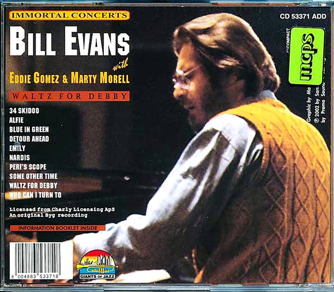 Bill Evans - Waltz For Debby: Immortal Concerts With Eddie Gomez & Marty Morell - CD, CD