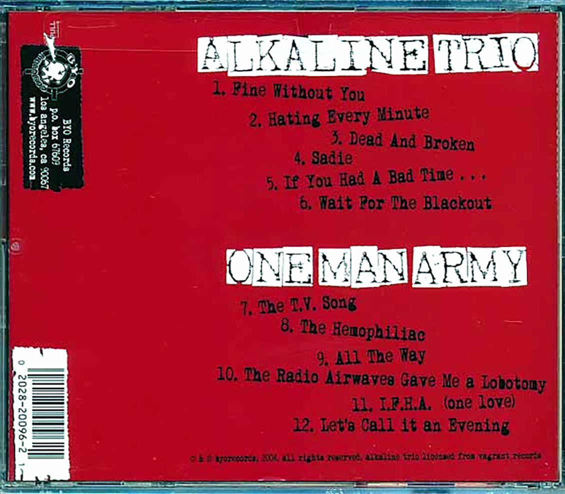 Alkaline Trio, One Man Army - BYO Split Series Volume 5 - CD, CD
