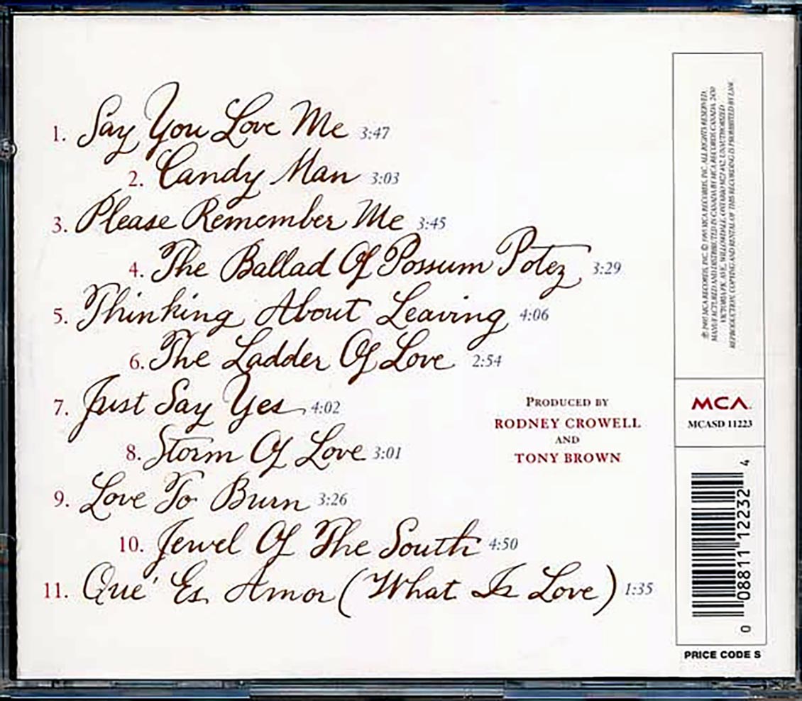Rodney Crowell - Jewel Of The South (incl. large booklet) - CD, CD