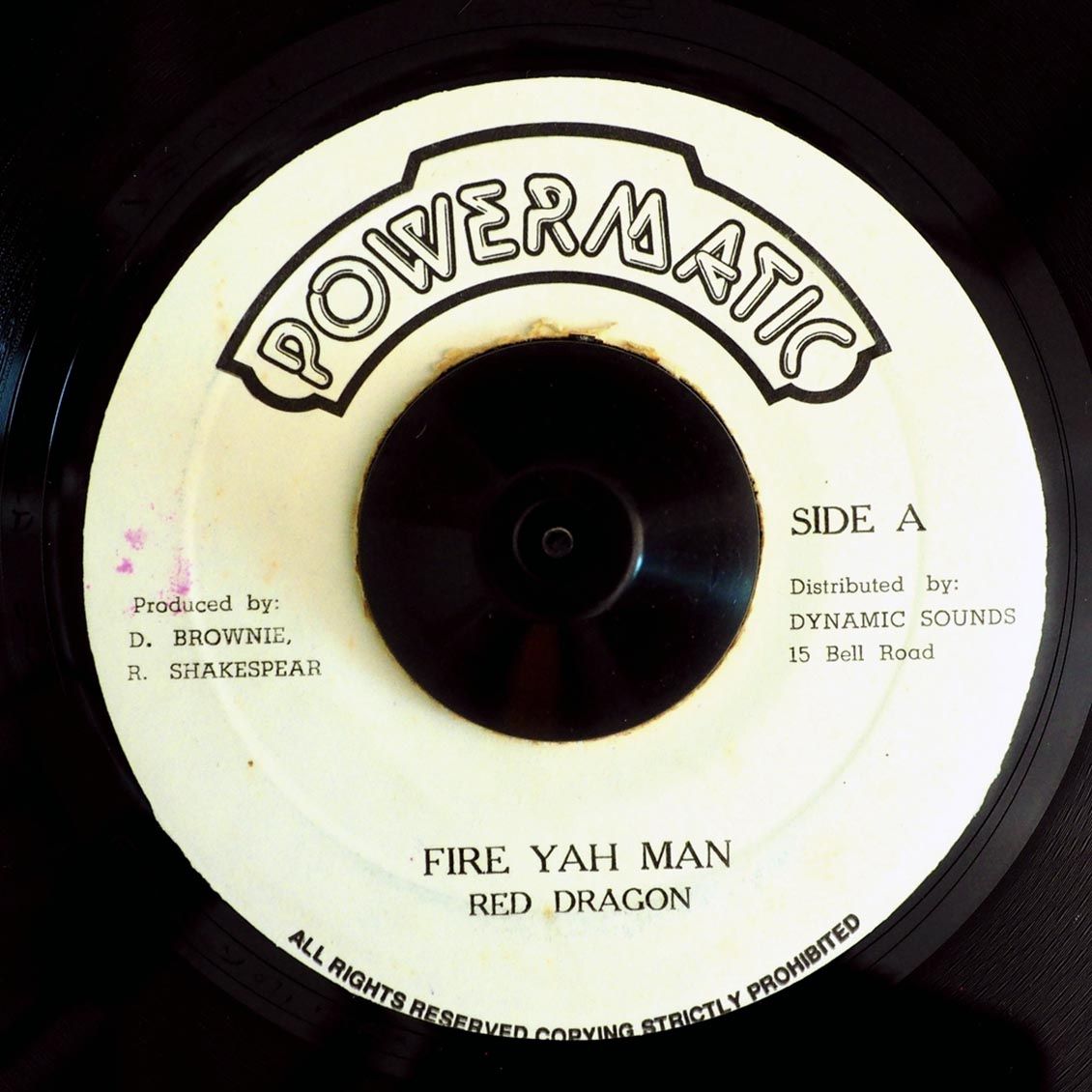 Red Dragon - Fire Yah Man  /  Version (rhythm: "Boops/5446 Was My Number") (orig. press) - 7"