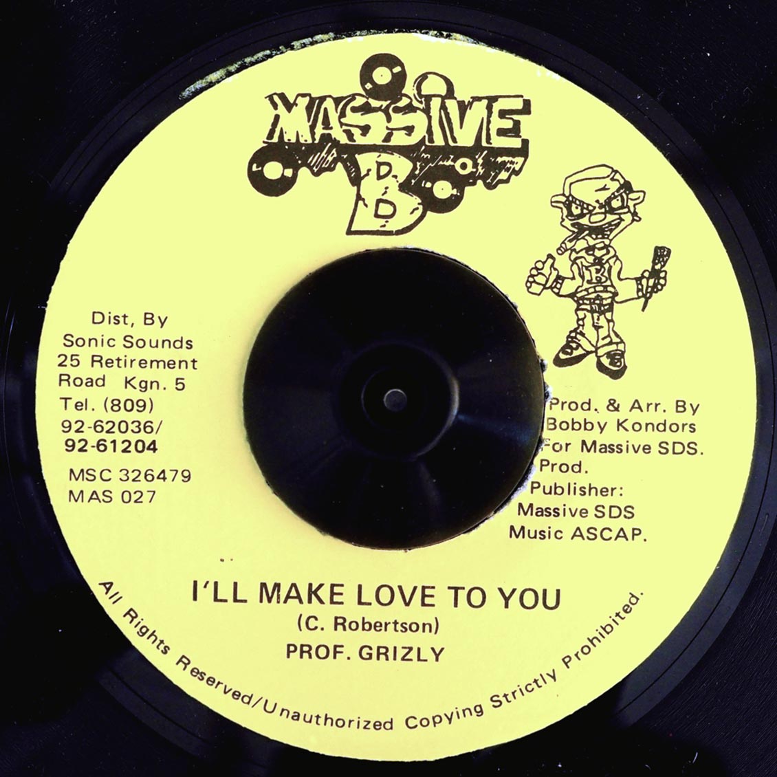 Professor Grizzly - I'll Make Love To You  /  Version (rhythm: "Concrete") (orig. press) - 7"