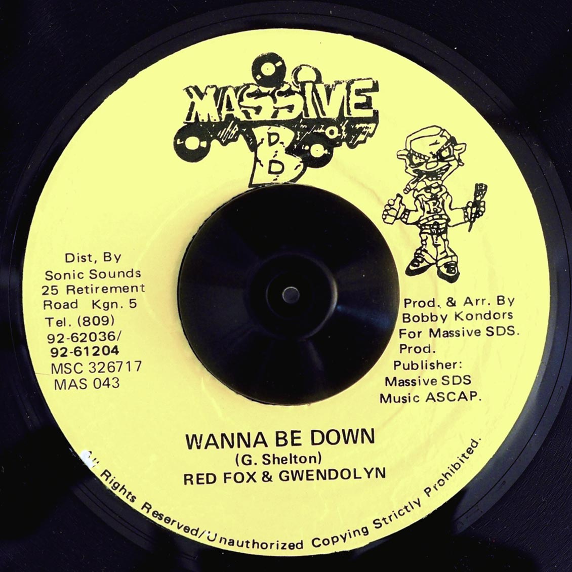 Red Fox, Gwendolyn - Wanna Be Down (rhythm: "Chase Vampire/Me A De Cooker") (orig. press) - 7"